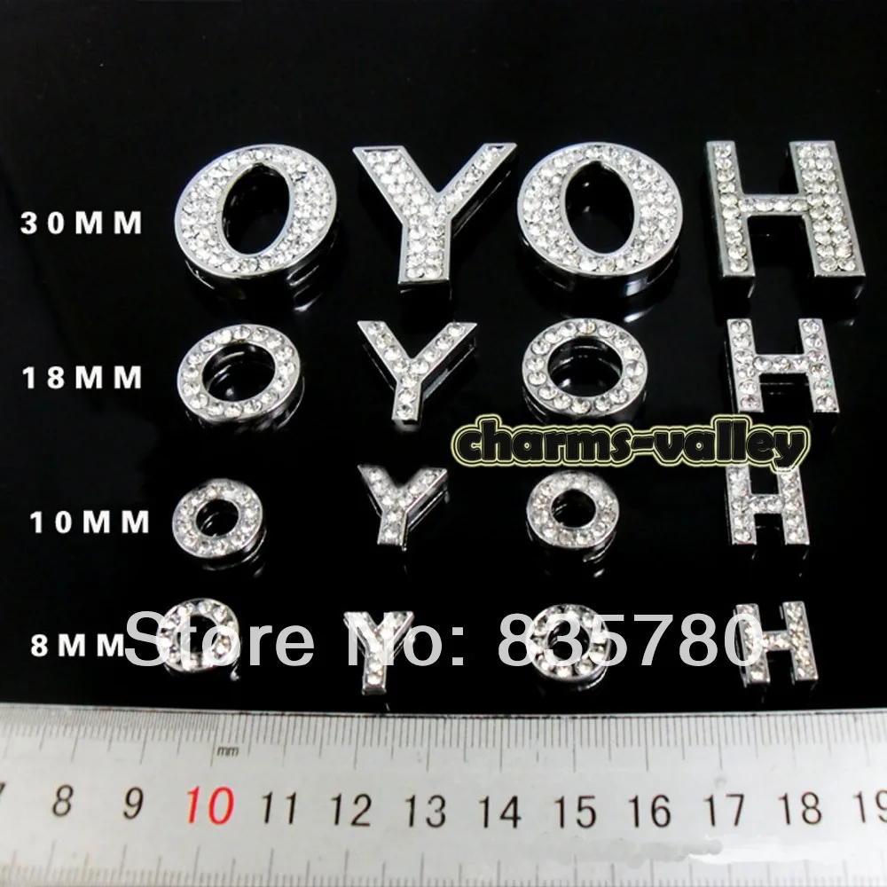 

130PCS A-Z Letters 18MM Slide Letters Fit 18MM Wristband Belt Key Chains