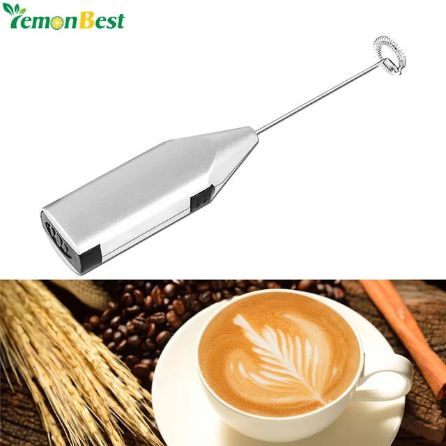 Ручной Электрический Миксер для кофе молока и напитков из нержавеющей стали