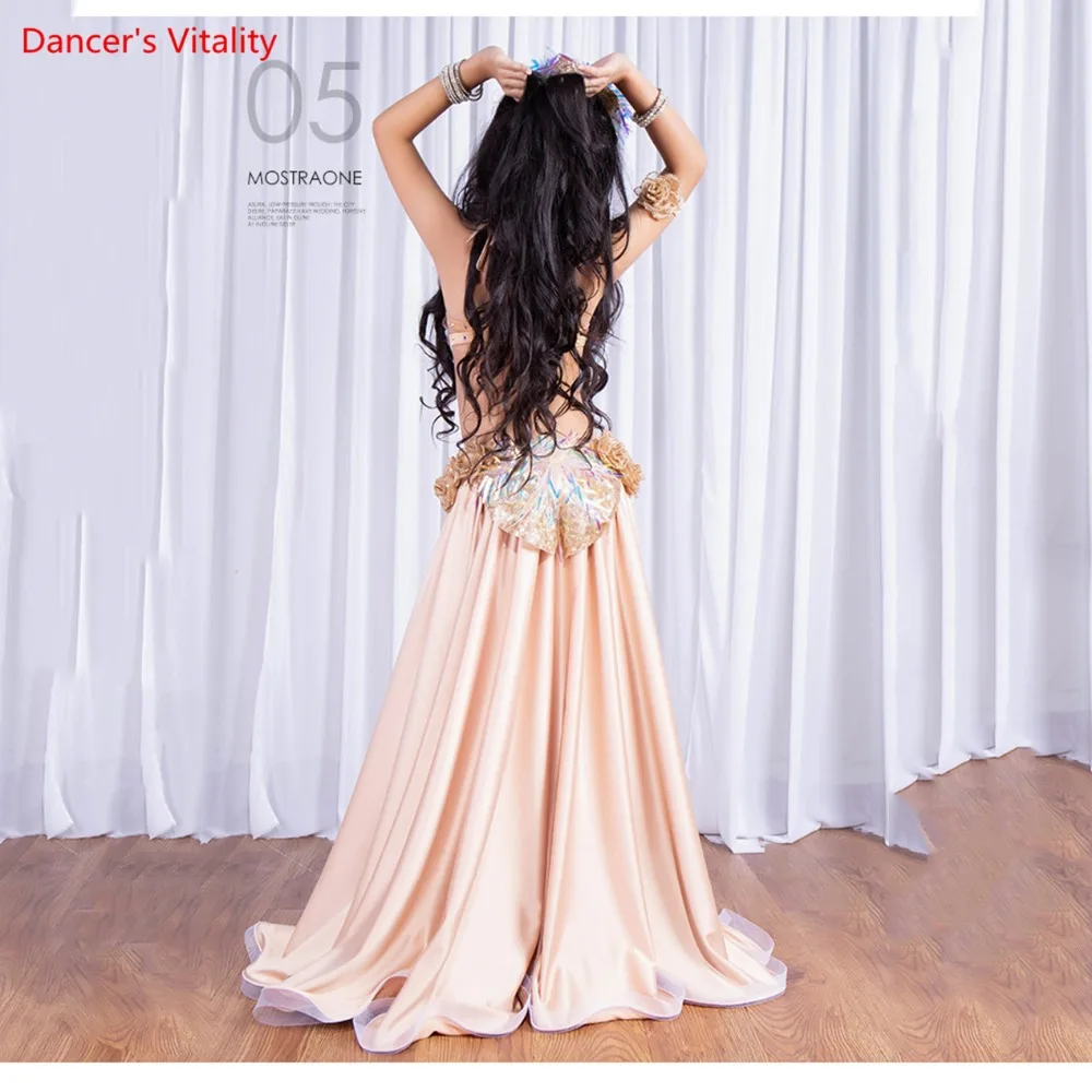 New Custom Made kids/Child/Girls Belly Dancing Outfits set Bra+dress(With Underpants )+Headwear 3pcs Costumes | Тематическая одежда