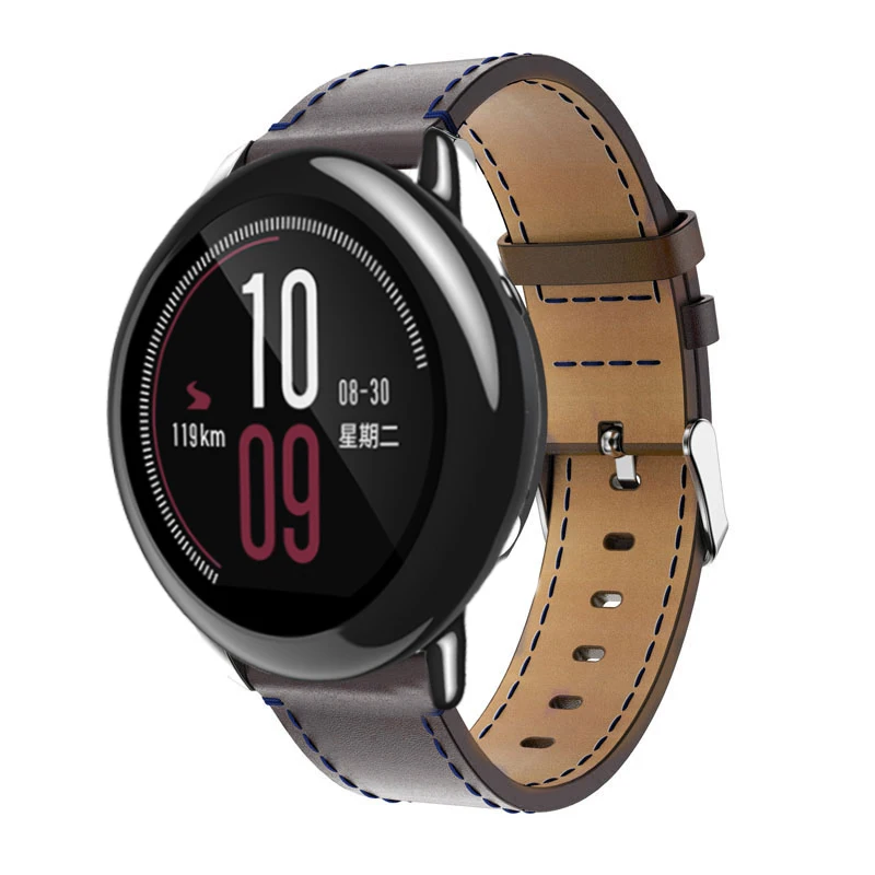 Кожаный ремешок 22 мм для смарт часов Samsung Gear S3 Frontier/классический браслет Huami