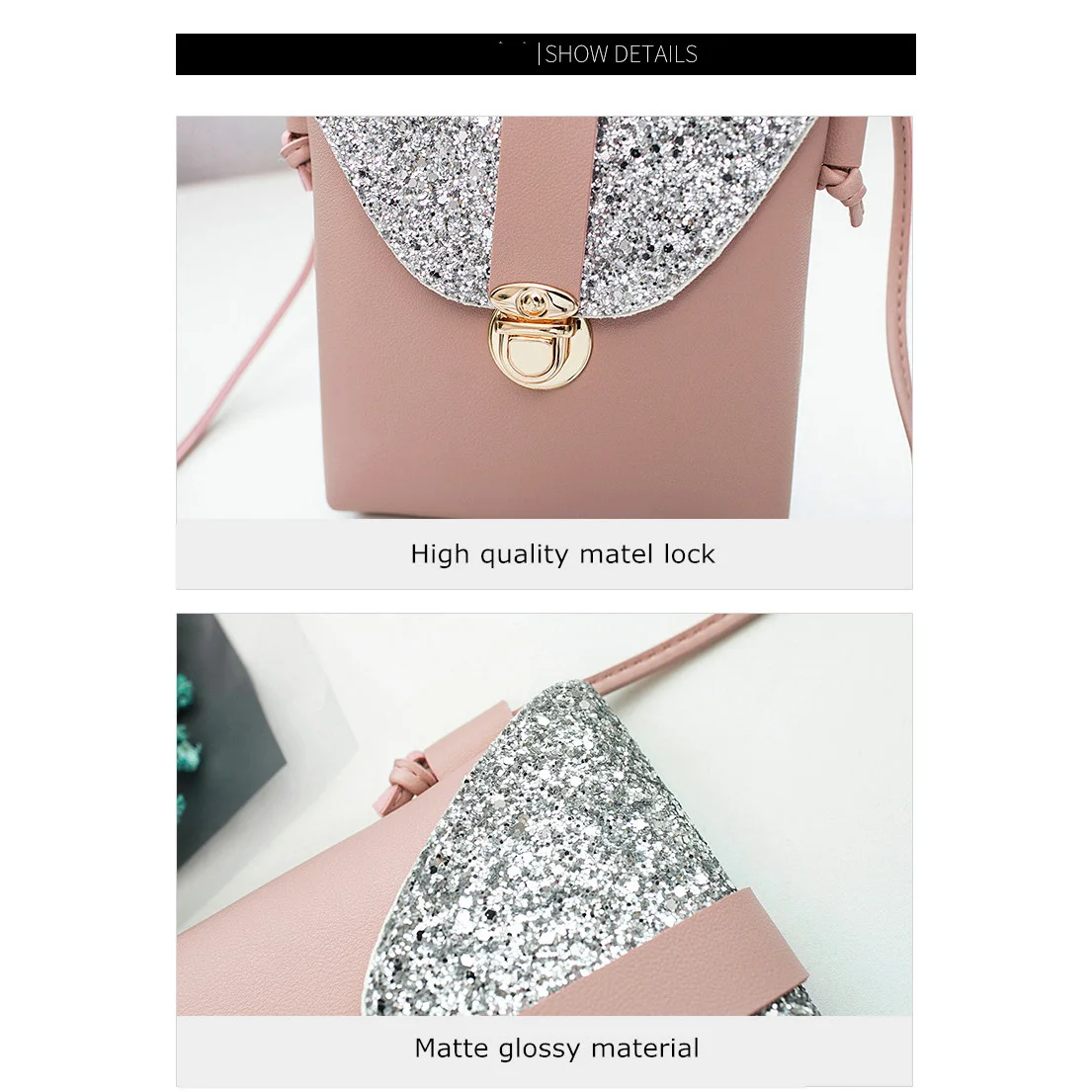 Vsen/женские небольшой bling сумка женская мини-юбка для девочек сплошной цвет глянцевый, для сумки открытие крышки сумка через плечо