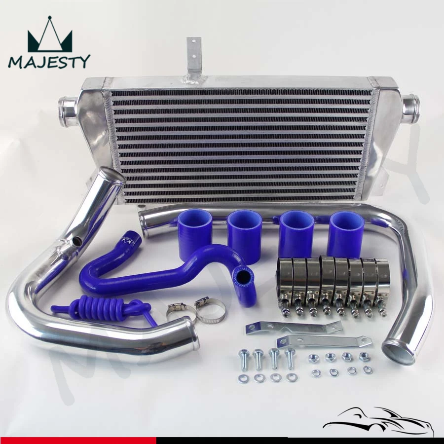 FRONT MOUNT INTERCOOLER kit aluminum piping for 96-01 V*W P*ASSAT A*UDI A4 B5 1.8T BLUE |