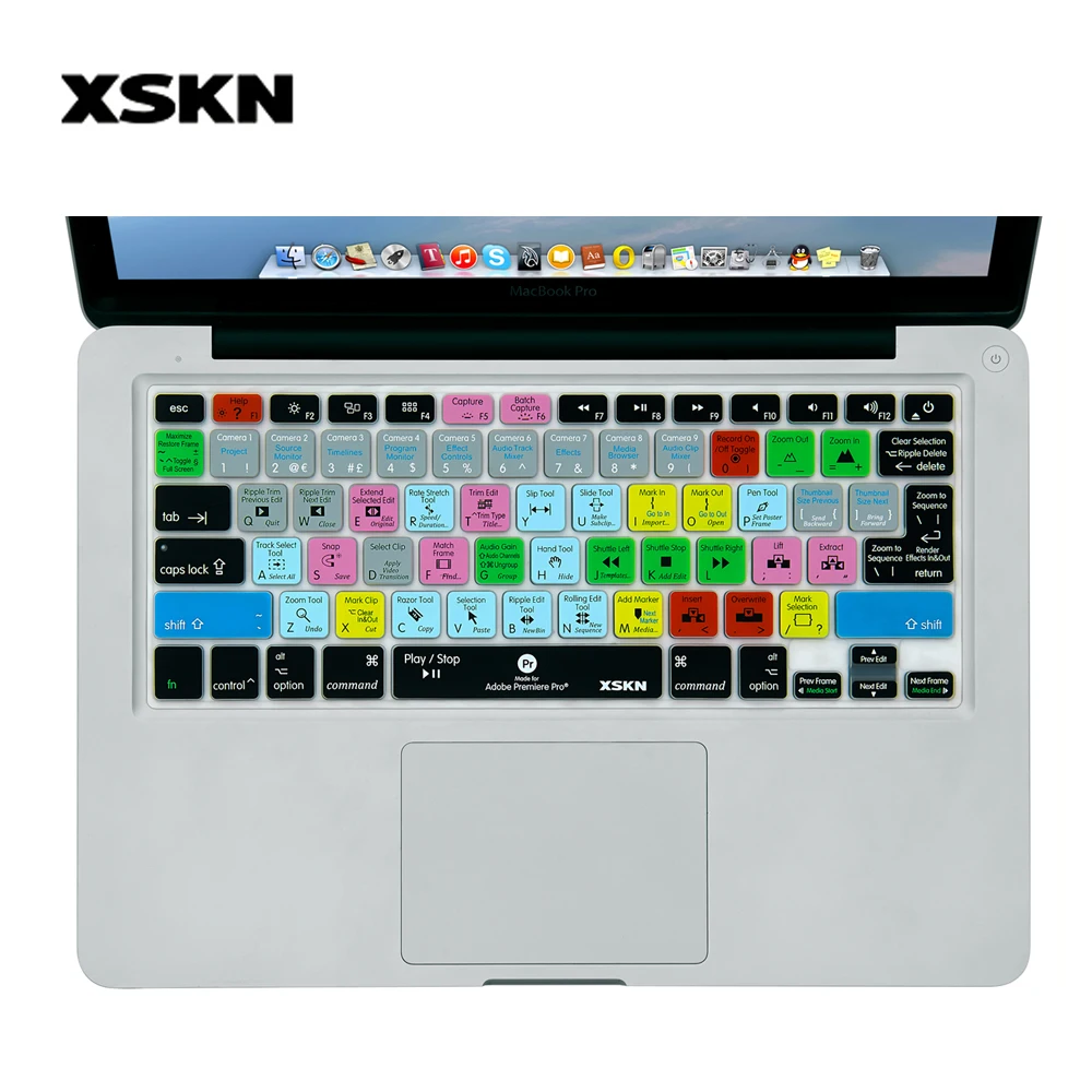 Чехол для клавиатуры XSKN Adobe клавиатура с горячими клавишами Apple Macbook Air Pro Retina 13