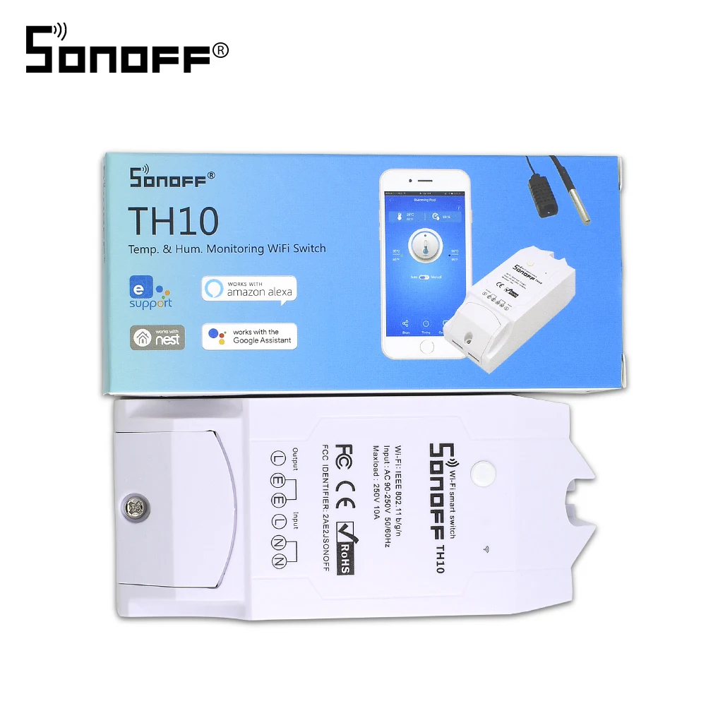 Itead Sonoff TH10 беспроводной wifi переключатель модулей вспомогательный датчик
