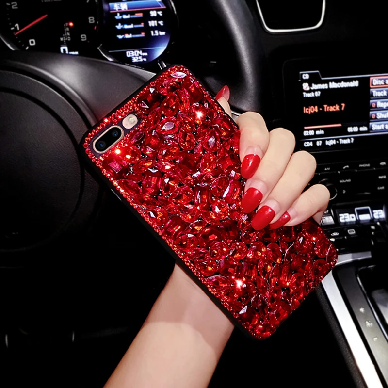 3D Bling женщина ручной работы со стразами Алмазный Обложка телефона чехол для samsung