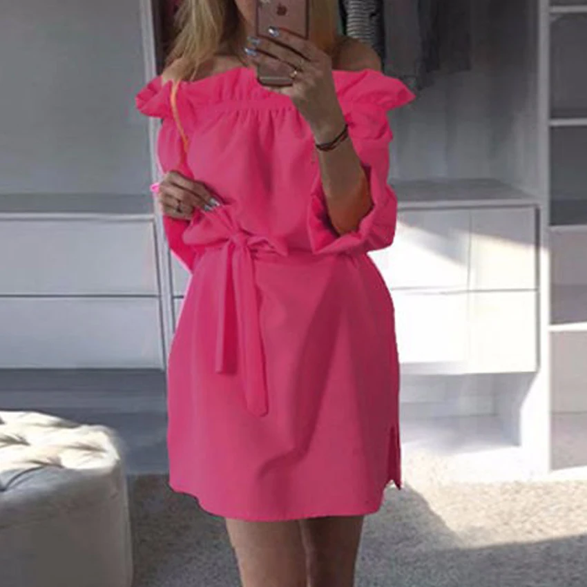 2018 летнее платье пляжное vestido женское яркое ФЛУОРЕСЦЕНТНОЕ оттеночный шампунь