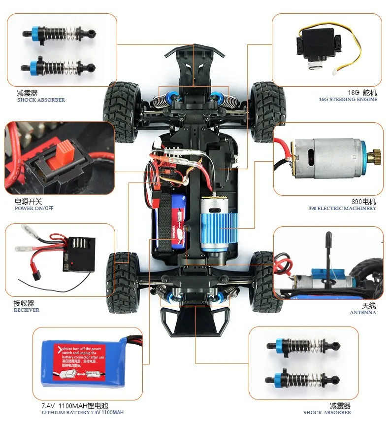 50 км/ч WL K929 2 4G высокоскоростная пустыня 4WD внедорожники профессиональная модель