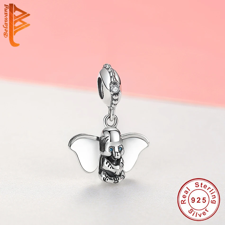 Wholesale 5PCS Fit Luxury Brand Bracelet Dumbo Pendant Charm Sterling Silver 925 Bead for Jewelry Female Gift | Украшения и