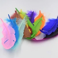 new 100pcslot natural beautiful goose feather decoration 6 8 inches 15 20 cm colors for choosing