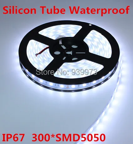 5 м/лот 300LED RGB/белый/теплый белый/синий/красный/зеленый/желтый IP67silicon tube