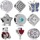 Btuamb Новое Поступление Хрустальная эмаль овечка Бабочка Медведь кленовый лист Звезда бусины Подвески Подходит для браслетов Pandora для женщин DIY ювелирные изделия