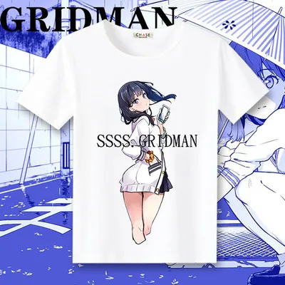 SSSS.GRIDMAN футболки с коротким рукавом Rimuru Takarada Rikka Shinjo Akane Косплей унисекс