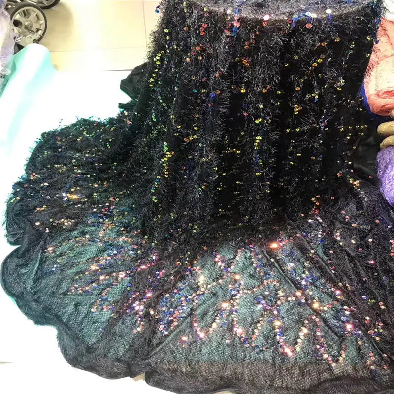 2019 Новый дизайн Швейцарское тюлевое вышитое кружево африканская французская ткань высокого качества нигерийская для платья.