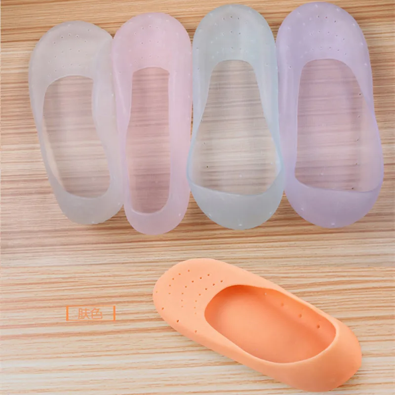 1 пара Длинные силиконовые гелевые увлажняющие носки защита для ног с трещинами