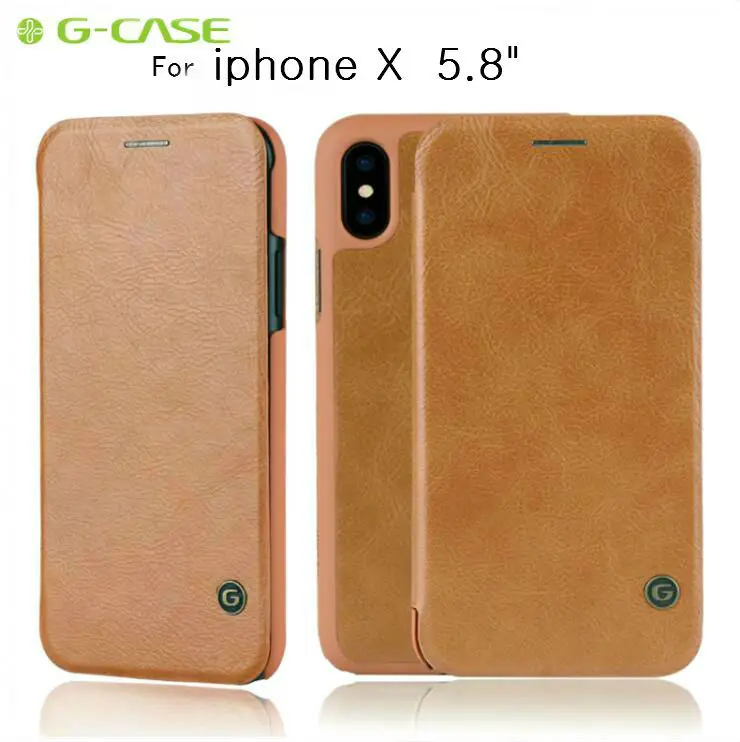 Чехол для iphone X из натуральной Бизнес кожи Флип бренд Роскошный чехол кошелек карта чехол для iphone X 5," чехол Подарок