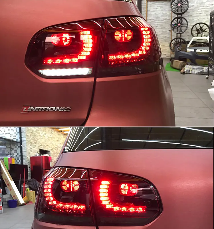 Стайлинга автомобилей Хвост Для VW Golf 6 светодио дный задние фонари 2009-2013 Гольф 6 mk6 R20 задний фонарь задний лампы ДРЛ+ Тормозная+ Park+ сигнала светодио дный