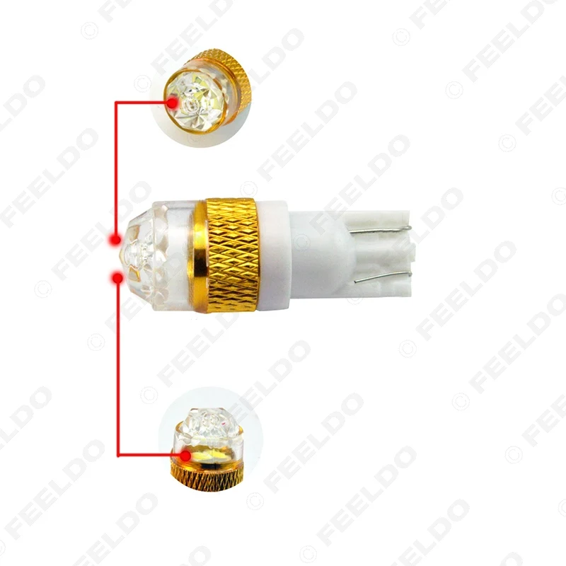 FEELDO 50 шт. мощность белый T10 194 168 5730SMD 2Led s призматическая поверхность Автомобильные