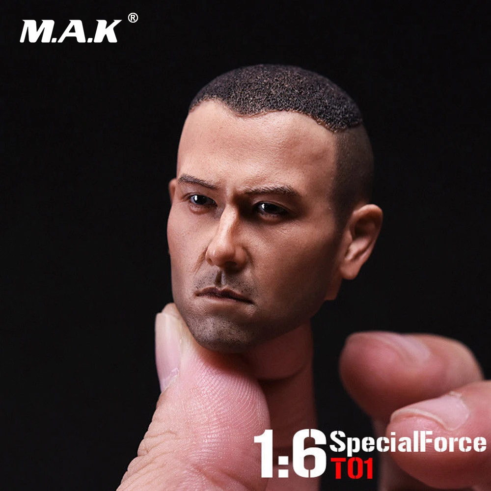 1/6 весы Азии мужской головы лепить спецназа T01 Пэн Yuyan голова резьба модель для