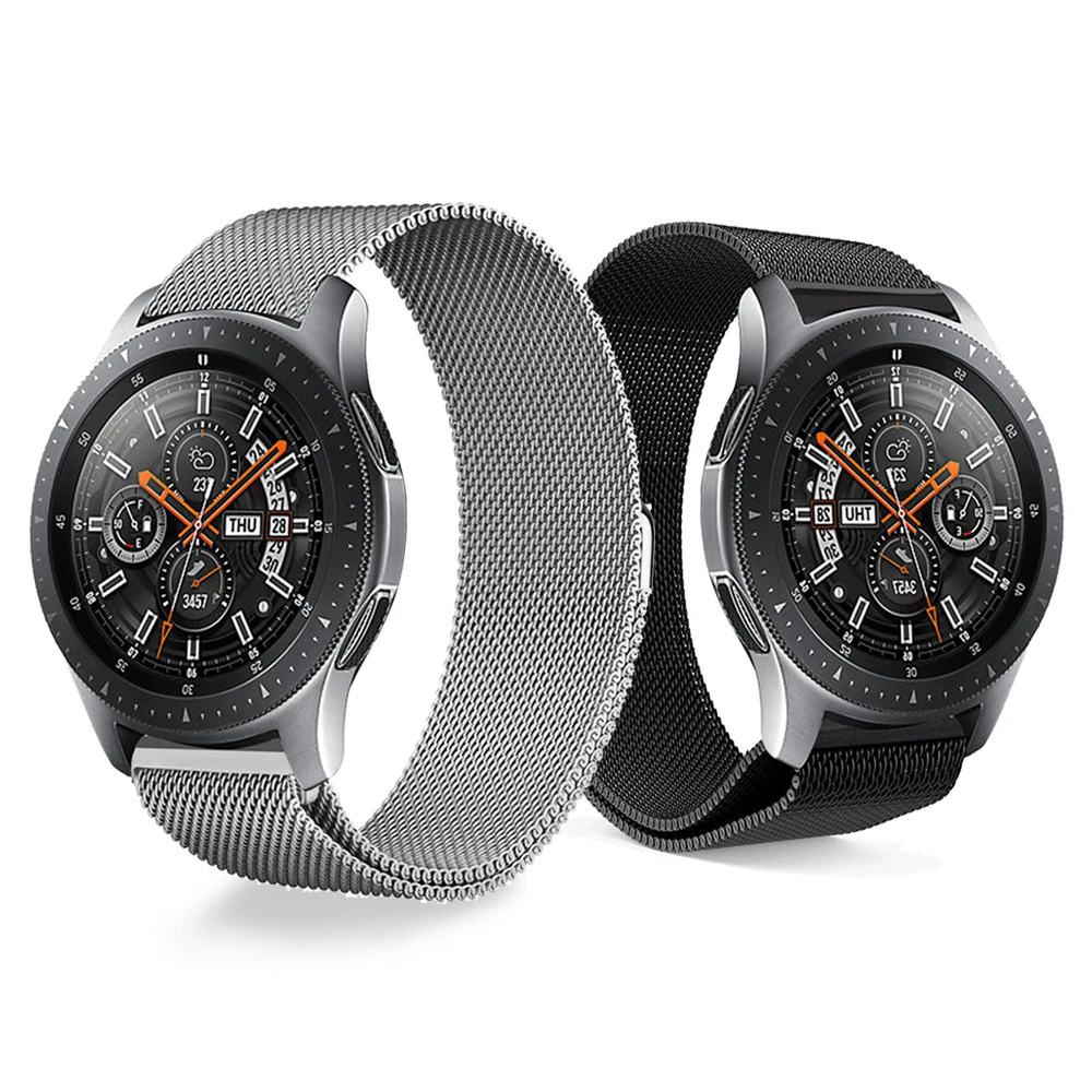 Металлический ремешок-петля для Samsung Galaxy 22 мм 20 46 42 S3 Classic S2 Active Huami Amazfit Bip GTR Huawei GT 2 |