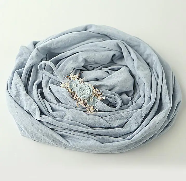 wrap n headband 3 Хлопок обертывание новорожденных Фотография реквизит одеяло новорожденный-обертывание-фотография эластичные вязаные обертывания детский гамак реквизит наполнитель - Цвет: wrap n headband 3