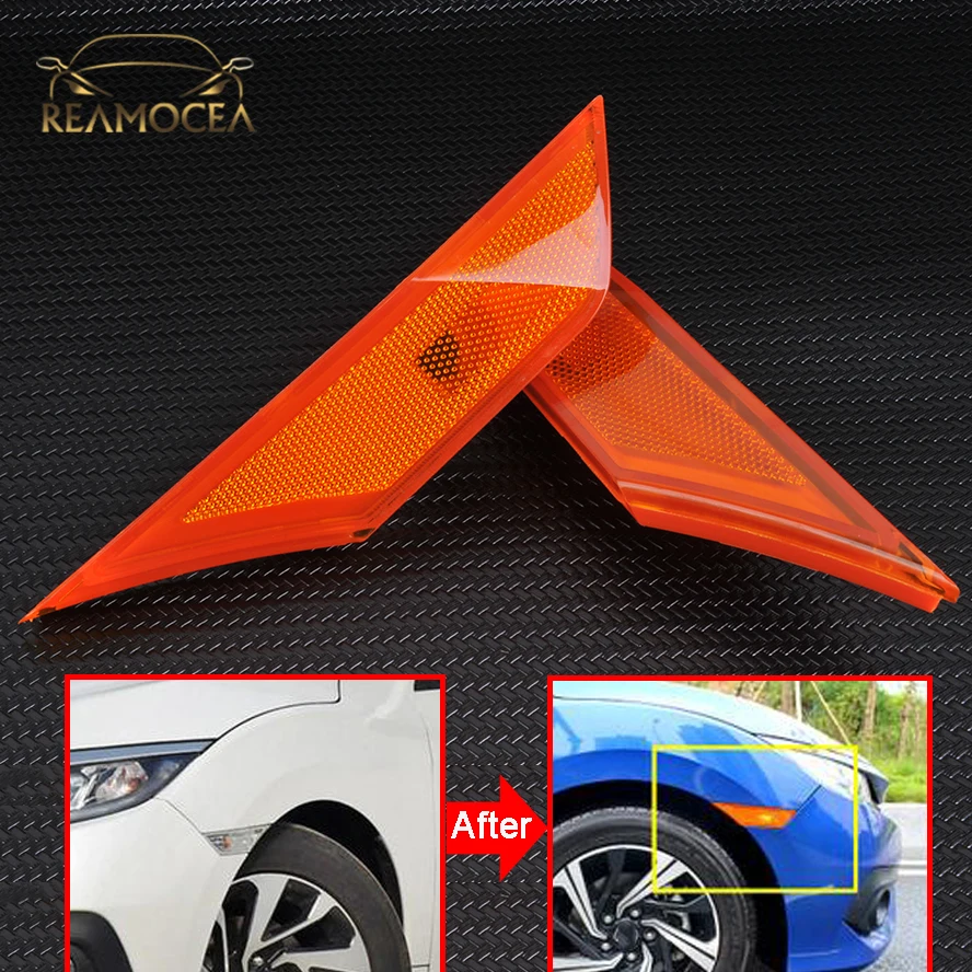 

Reamocea 1x Car Side Marker Turn Signal Light Fender Side Leaf Signal Left Right Lamp Fit For Honda Civic Sedan Coupe 2016-2020