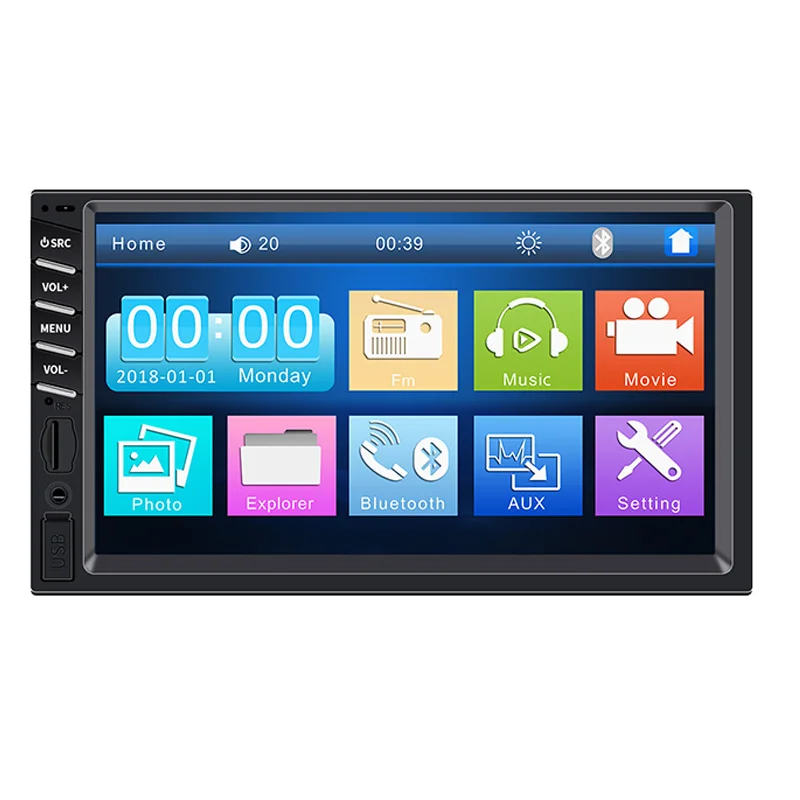 2din автомобильный радиоприемник 7 дюймов Сенсорный экран MirrorLink проигрыватель Android 2 DIN MP5 плеер Авто Bluetooth заднего вида Камера магнитофон - Цвет: no camera