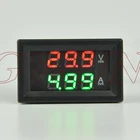 Цифровой амперметр постоянного тока GWUNW BY32A 0-30 в 0-5A, измеритель тока, светодиодный вольтметр, двойной дисплей, красный, синий, светодиодный