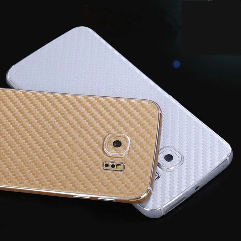 Yojock Phone Sticker For Samsung Galaxy S6 edge 3D Carbon Fiber Full Body Back Film Case Cover Wrap Skin Coque |