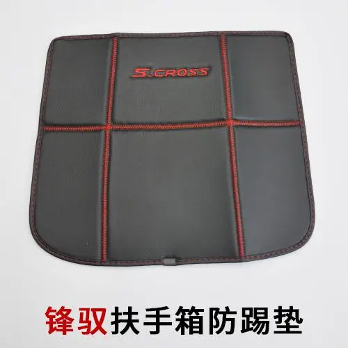 Подлокотник коробка анти-kick pad анти-kick защитная накладка Модифицированная анти-Грязная Накладка для Suzuki S-CROSS - Название цвета: Черный