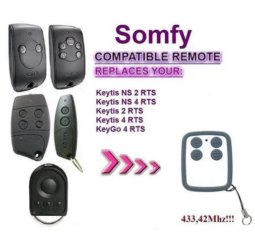 Somfy Keytis нс 2 RTS 4 НС совместимый пульт дистанционного управления 433 42 мГц плавающий