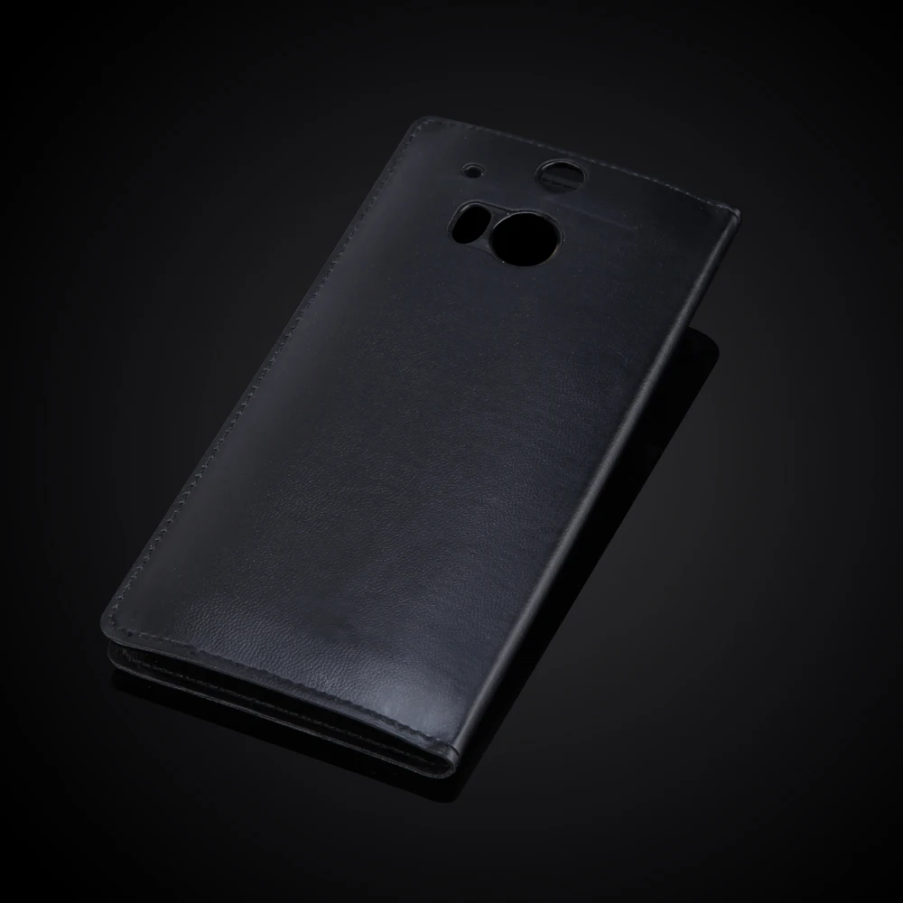 Роскошный кожаный чехол-книжка с окошком для экрана телефона HTC One M8 | Мобильные