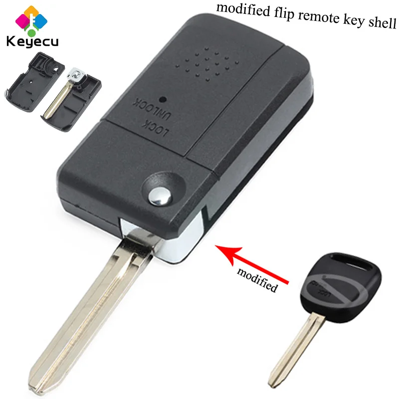 KEYECU Модифицированная откидная оболочка ключа дистанционного управления боковая