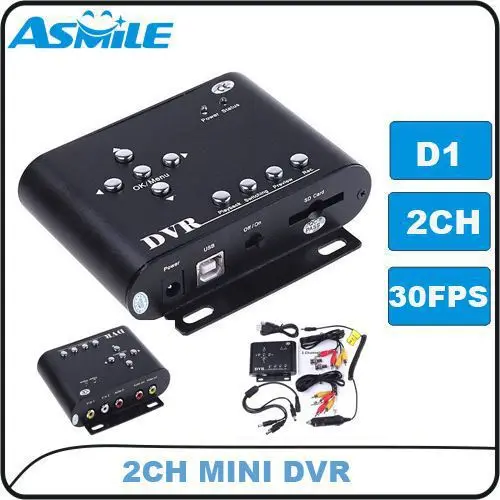 Mini 2CH car black box, SD 32GB,  ,  D1, dvr   2 ./  asmile