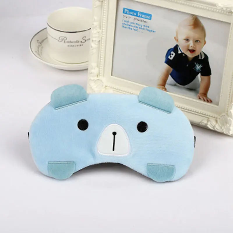 Blue Панда/лиса/утка/медведь Спящая повязка на глаза мультфильм 3d глаз крышка путешествия Регулируемый глаз повязка на глаза без льда мешок - Цвет: Blue