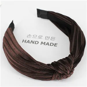 Dark Coffee Hairband Новое поступление, модная женская бархатная Базовая повязка на волосы с крестиком для девушек, элегантная повязка на голову для колледжа, женские мягкие аксессуары для волос - Цвет: Dark Coffee Hairband