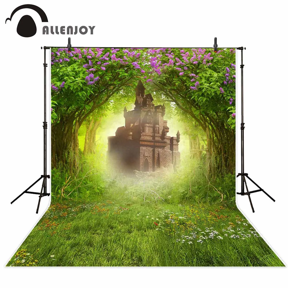 Allenjoy фон для фотостудии Алиса Страна Чудес таинственный замок Феи сказка цветок