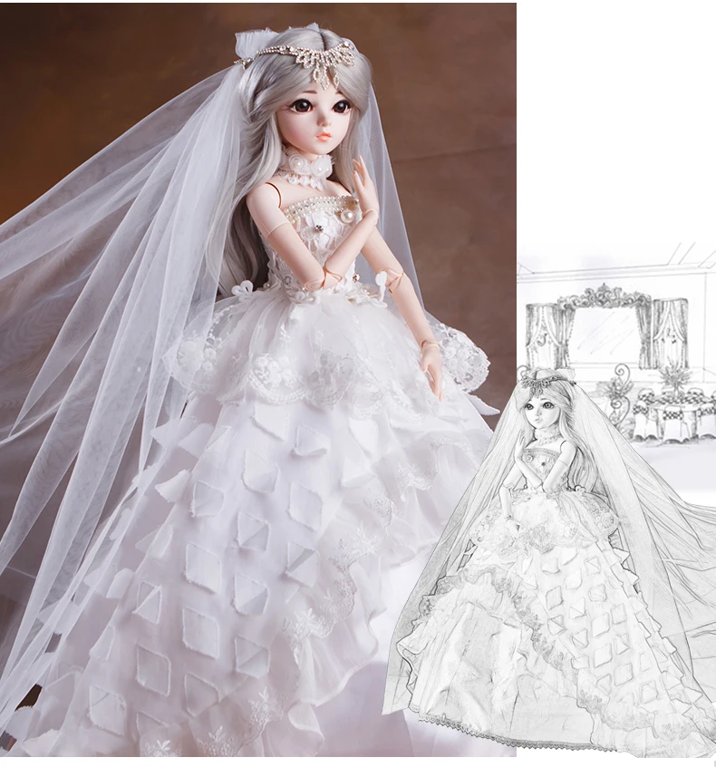Роскошные куклы Jimusuhutu-Doris, 60 см, SD BJD, модные куклы для девочек, 1/3, набор из смолы с шариковым шарниром, красивая кукла для девочек, сюрприз, подарок для девочки