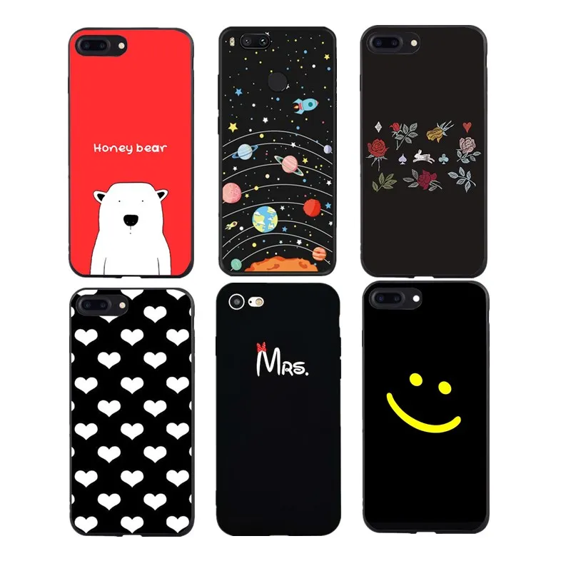 Простой смайлик телефон чехол для iphone 8 Fundas Coque 6 S 7 Plus 5 5S SE Черный кремний Capa |