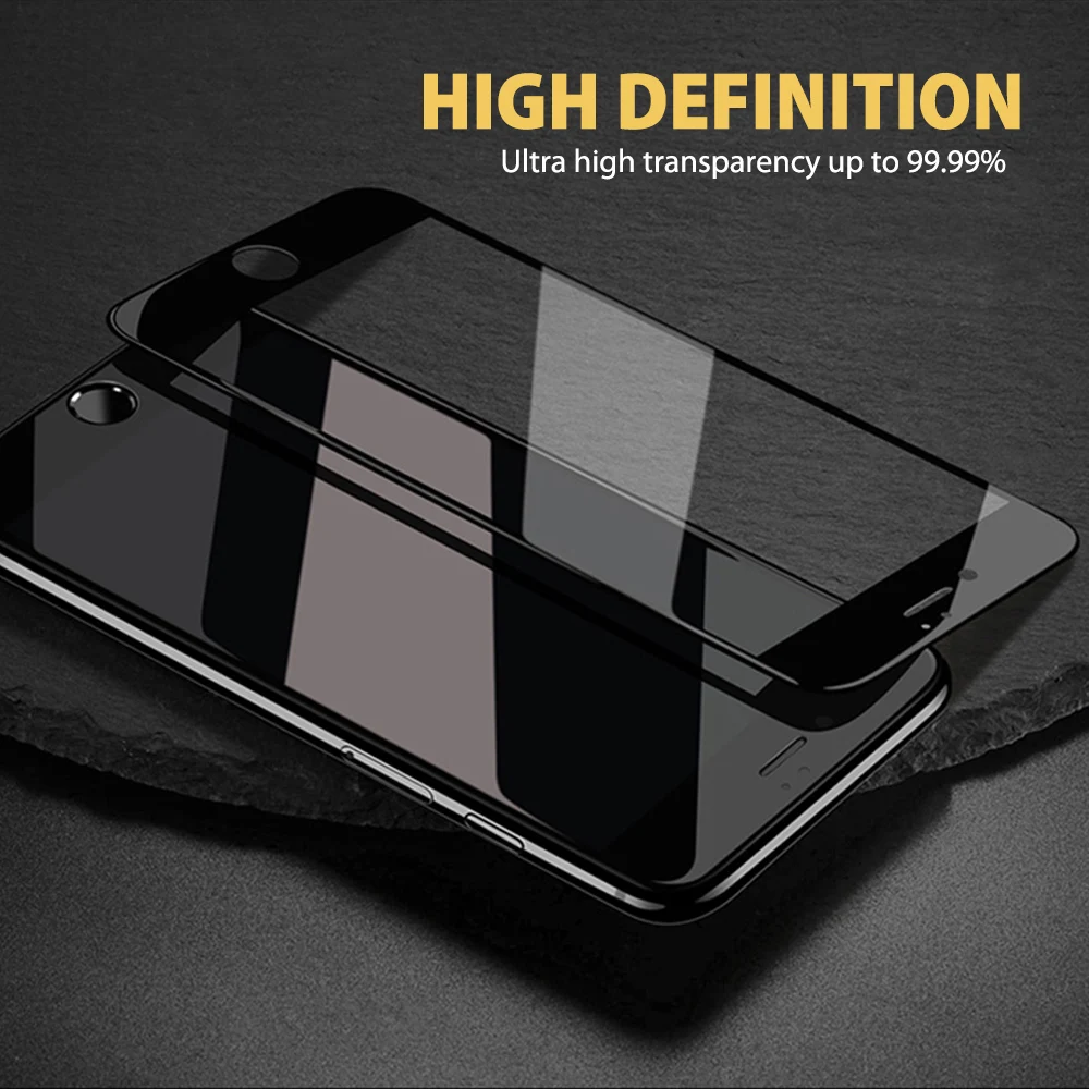 5D полный корпус для Apple iPhone пленка экрана протектор X закаленное Полное покрытие 8