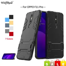 For Cover OPPO F11 Pro Case WolfRule TPU & PC Holder Stand Bumper Pouch Protective Back Phone Case For OPPO F11 Pro Cover 6.53