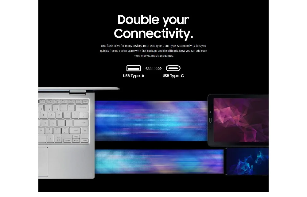 Samsung 3,1 Usb флеш-накопитель usb type C 200M300M/S 256 ГБ 128 Гб 64 ГБ 32 ГБ Тип C Флешка карта памяти смартфон планшетный компьютер