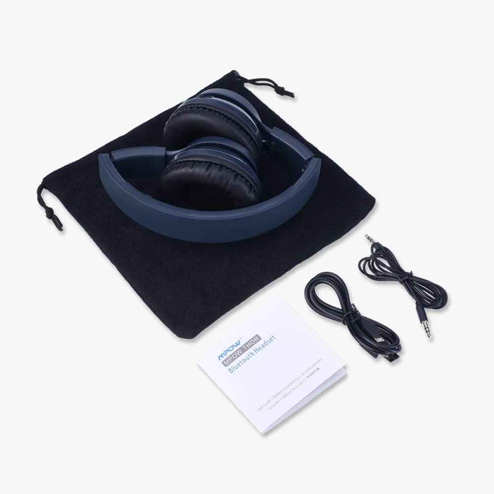 Mpow Thor Bluetooth 4,0 гарнитура Беспроводные Проводные стерео наушники с разъемом 3,5 мм микрофоном чехол для переноски iPhone huawei Xiaomi samsung