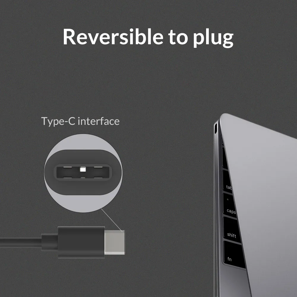 Кабель ORICO usb type-C для huawei mate 20, кабель для мобильного телефона, кабель USB C type C, шнур для зарядки и передачи данных для Xiaomi Mi9 Redmi Note 7