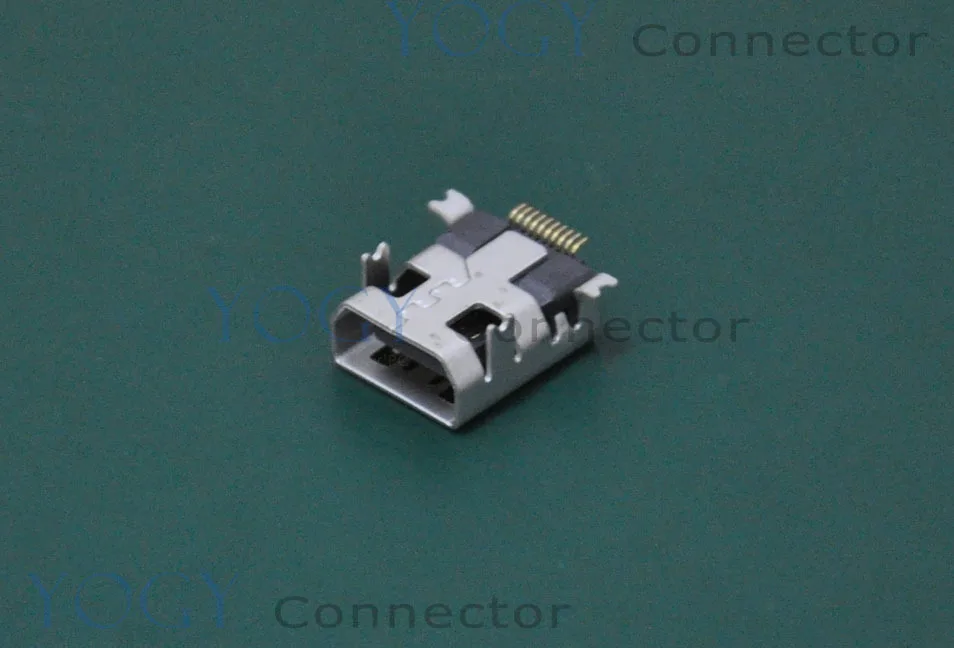 20 шт./лот 10-контактный разъем MIni USB 4 фиксированных ножки подходит для карт-ридера