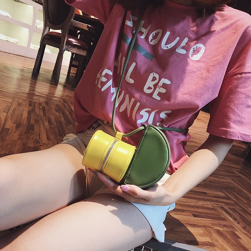 Mini Crossbody Сумки Симпатичные ковша сумка небольшой хит Цвет кожа Для женщин сумочки