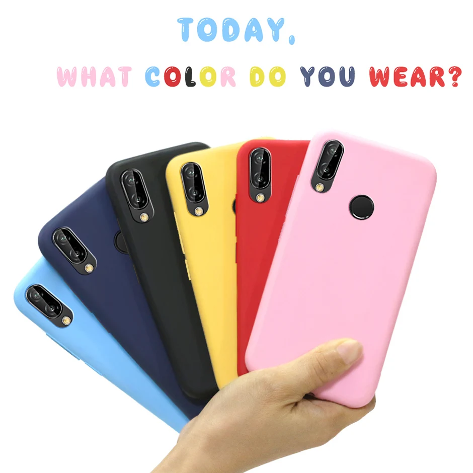 Силиконовый чехол конфетного цвета для Huawei P20 lite P 20 P20lite 5 84 дюймов мягкая задняя