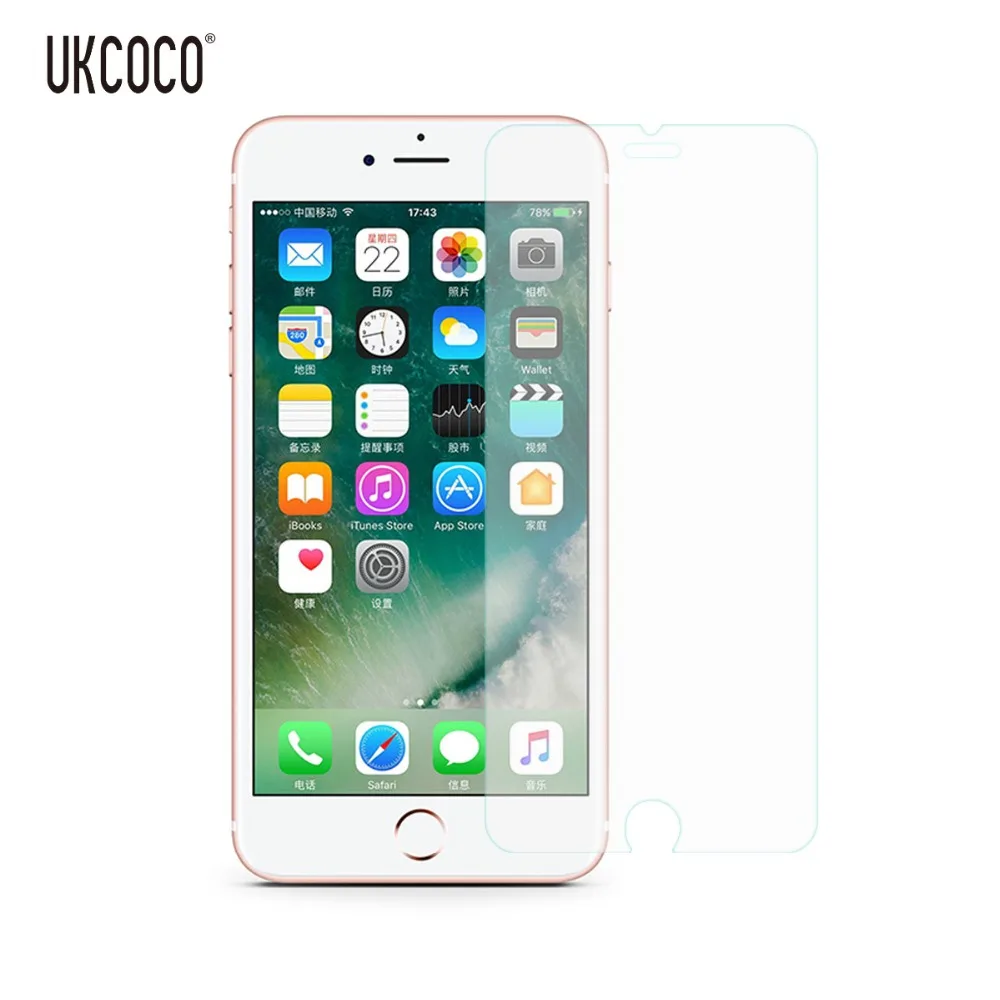 UKCOCO Экран протектор для iPhone 7 твердость закаленного Стекло Полный Обложка пленка