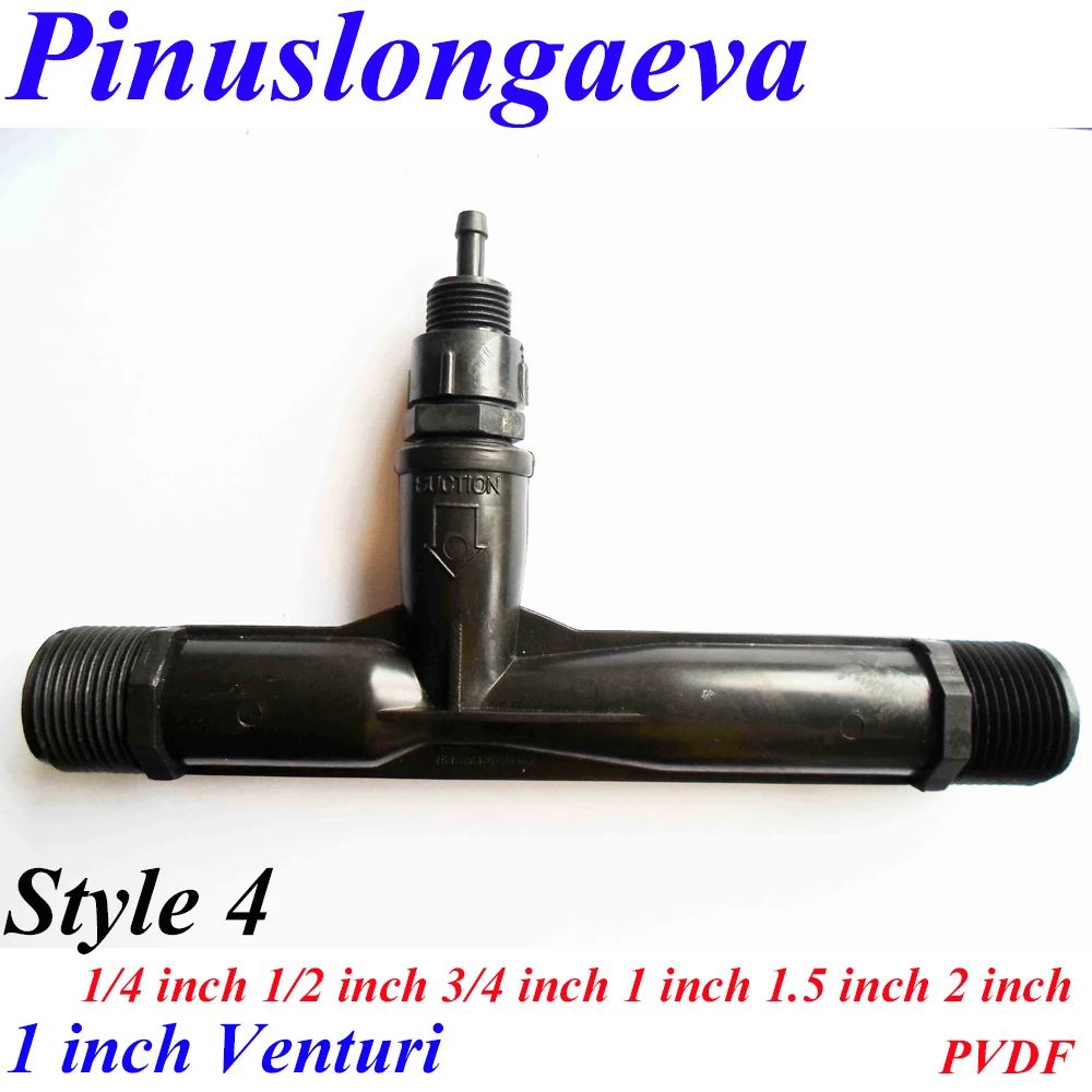Заводская розетка Pinuslongaeva 1/4 1/2 3/4 1 5 2 дюйма Venturi jet PVDF смеситель для газа и жидкости