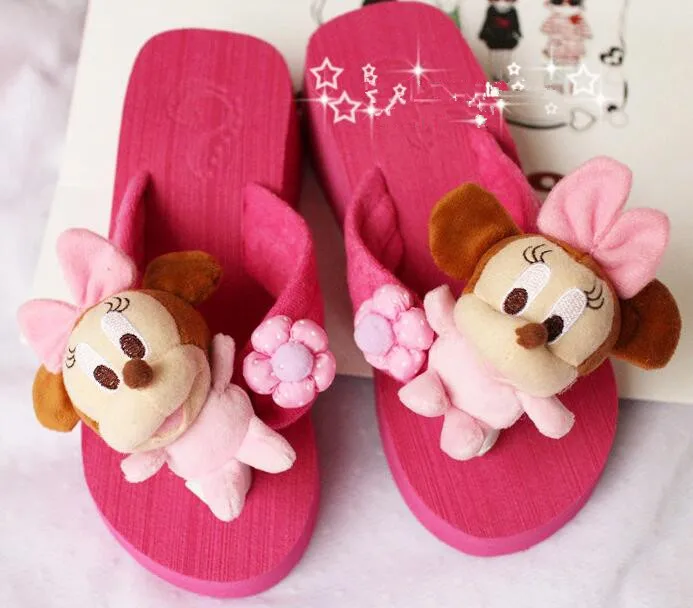HAHAFLOWER/японская Милая обувь для девочек сезон лето Вьетнамки пляжная тапочки на