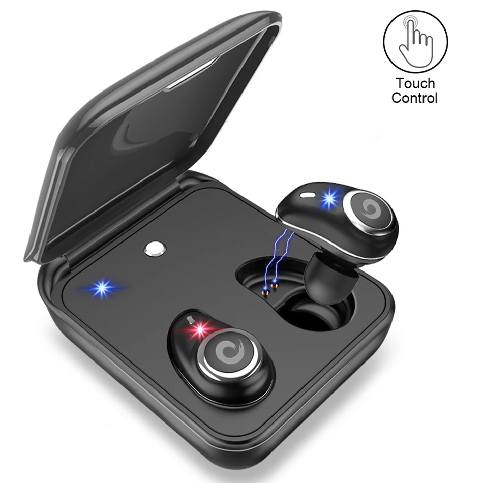 GUSGU TWS мини беспроводные наушники IPX7 водонепроницаемые Bluetooth наушники сенсорное управление Hifi беспроводные наушники гарнитура для iPhone